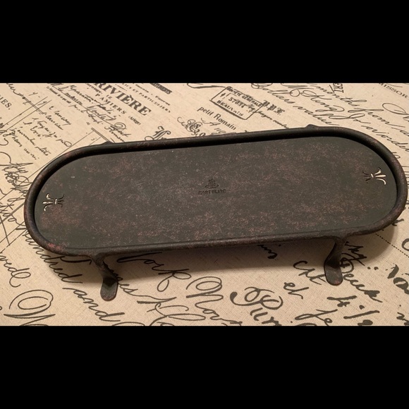 Partylite Mediterranean Candle Holder Tray Rustic